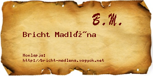 Bricht Madléna névjegykártya